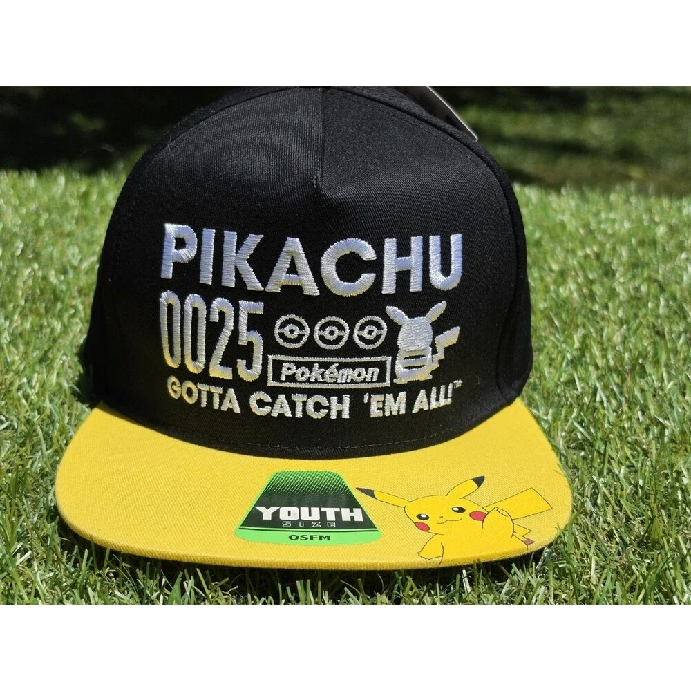 Pokemon Trainer Hat Pikachu Snapback Baseball Cap 